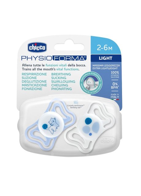 CHI SUCCH LIGHT BLU SIL 2-6M 2PZ