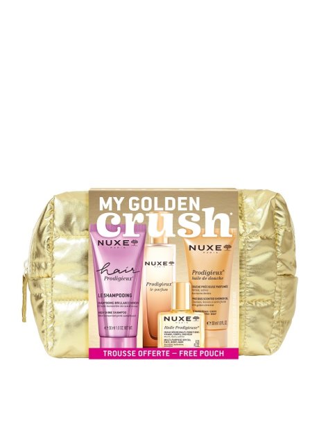 NUXE TROUSSE PRODIGIEUX 2026 1 WASH HAIR PRODIGIEUSE 30 ML +1 HUILE PRODIGIEUSE 10 ML + 1 PRODIGEUX LE PARFUM 15 ML + 1SHOWER GEL PROGIGEUX 30 ML