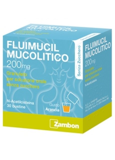 FLUIMUCIL MUCOLITICO*30 bust grat 200 mg senza zucchero