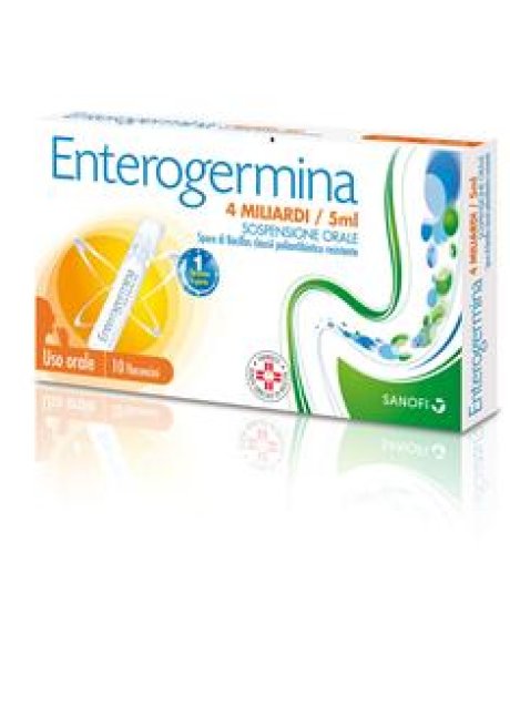 ENTEROGERMINA*orale sosp 10 flaconcini 4 mld 5 ml ENTEROGERMINA*orale sosp 10 flaconcini 4 mld 5 ml