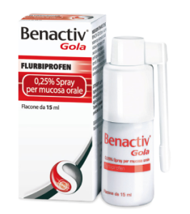 BENACTIV GOLA*spray mucosa orale 15 ml 0,25%