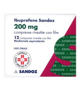 IBUPROFENE (SANDOZ)*12 cpr riv 200 mg