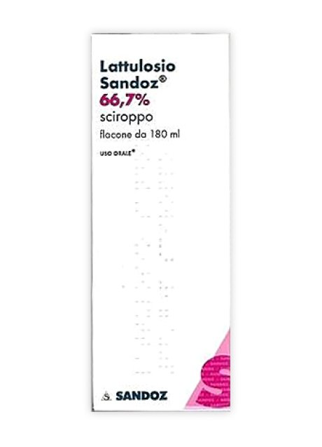 LATTULOSIO (SANDOZ)*sciroppo 180 ml 66,7% flacone