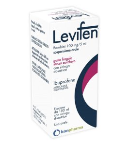 LEVIFEN*orale sosp 150 ml 100 mg/5 ml gusto fragola senza zucchero