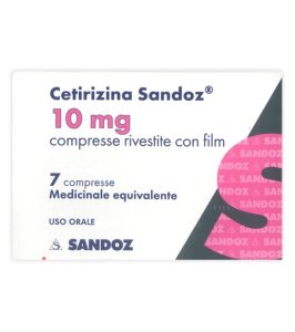 CETIRIZINA (SANDOZ)*7 cpr riv 10 mg 