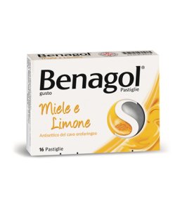 BENAGOL*16 pastiglie miele limone 0,6 mg + 1,2 mg