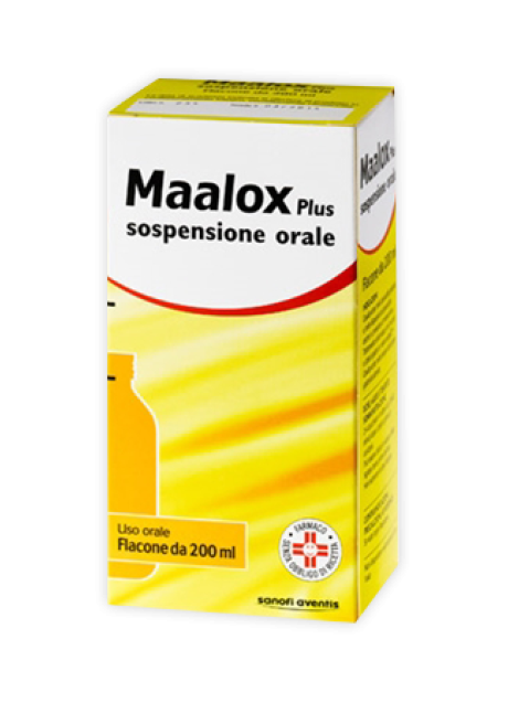 MAALOX PLUS*orale sosp 200 ml 3,65% + 3,25% + 0,5%
