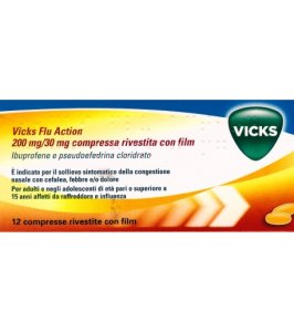 VICKS FLU ACTION*12 cpr riv 200 mg + 30 mg