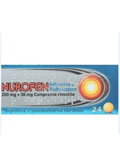 NUROFEN INFLUENZA E RAFFREDDORE*24 cpr riv 200 mg + 30 mg