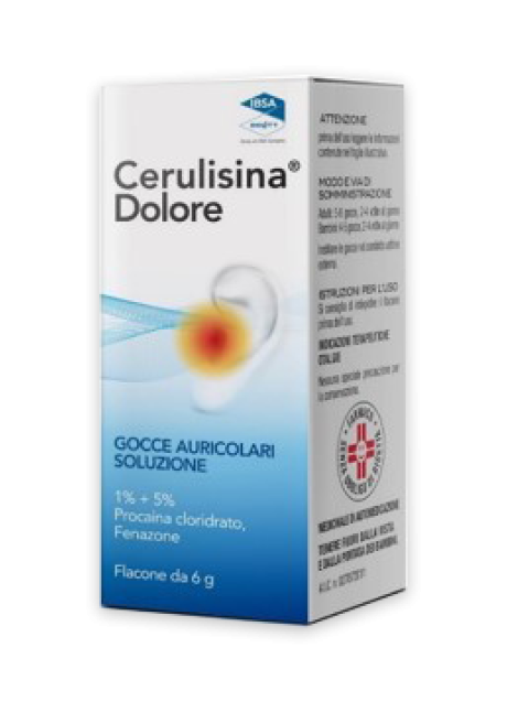 CERULISINA DOLORE*gocce auricolari 6 g 5% + 1%