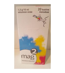 MAG 2*orale soluz 20 bustine monodose 10 ml 1,5 g/10 ml