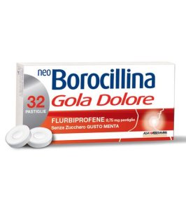 NEOBOROCILLINA GOLA DOLORE*32 pastiglie 8,75 mg menta senzazucchero
