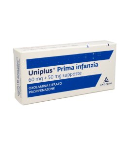 UNIPLUS*PRIMA INFANZIA 10 supp 60 mg + 50 mg