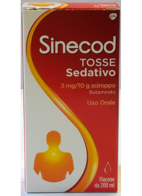 SINECOD TOSSE SEDATIVO*1 flacone 200 ml 3 mg/10 g sciroppo