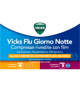 VICKS FLU GIORNO NOTTE*12 cpr giorno + 4 cpr notte