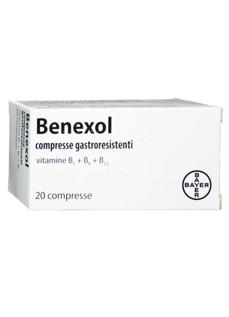 BENEXOL*20 cpr gastrores 250 mg + 250 mg + 500 mcg flacone