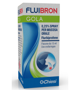 FLUIBRON GOLA*spray mucosa orale 15 ml 0,25%