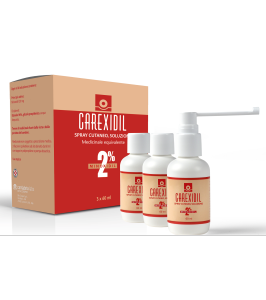 CAREXIDIL*3 flaconi spray soluz cutanea 60 ml 2%