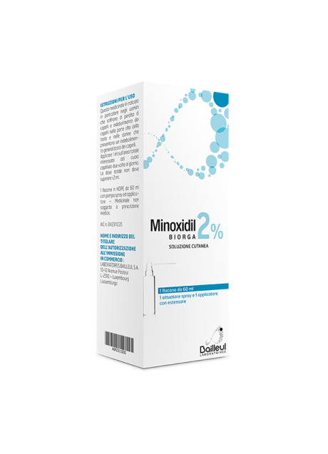 MINOXIDIL BIORGA (LABORATOIRES BAILLEUL)*soluz cutanea 60 ml2%
