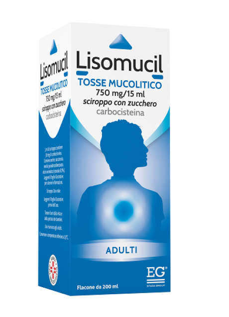 LISOMUCIL TOSSE MUCOLITICO*AD sciroppo 200 ml 5% con zucchero