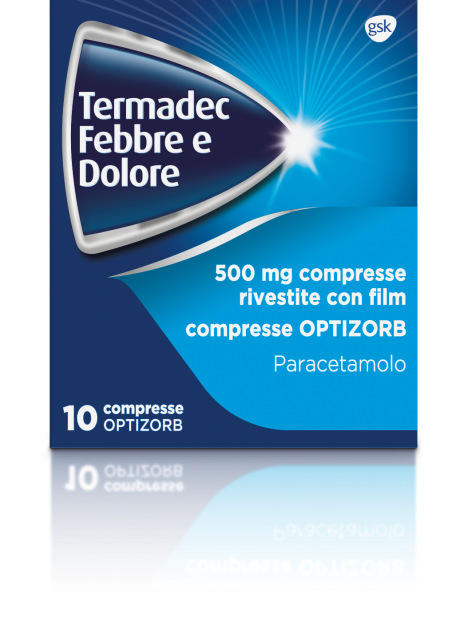TERMADEC FEBBRE E DOLORE*10 cpr riv 500 mg optizorb