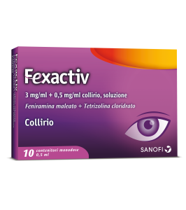 FEXACTIV*10 monod collirio 0,5 ml 0,3 mg/ml + 0,5 mg/ml