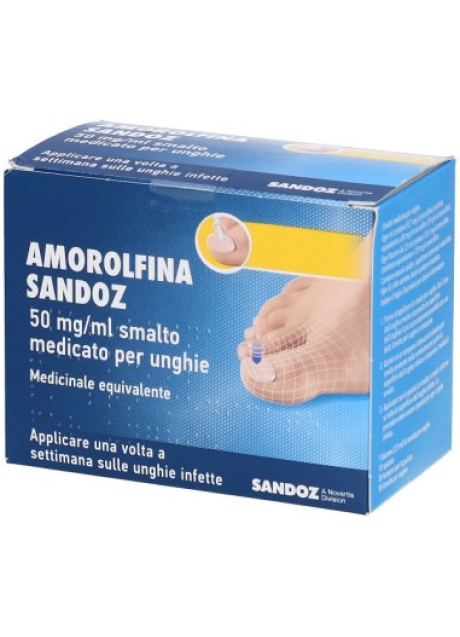 AMOROLFINA (SANDOZ)*smalto unghie 1 flacone 2,5 ml 50 mg/ml