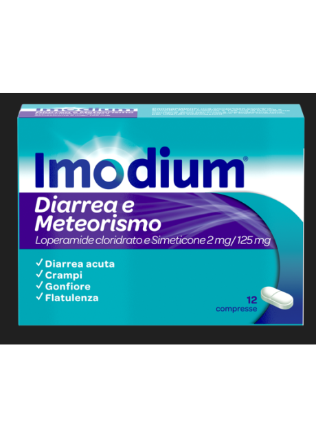 IMODIUM DIARREA E METEORISMO*12 cpr 2 mg + 125 mg