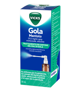 VICKS GOLA*spray per mucosa orale 1 flacone 30 ml 2 mg + 0,5mg mentolo + pompa spray