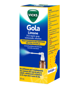 VICKS GOLA*spray per mucosa orale 1 flacone 30 ml 2 mg + 0,5mg limone + pompa spray