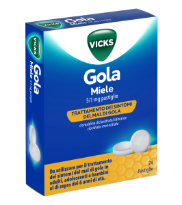 VICKS GOLA*24 pastiglie 5 mg + 1 mg miele